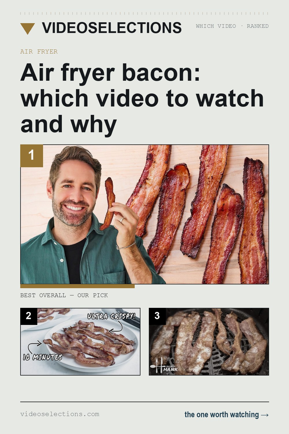 Air fryer bacon: which video to watch and why