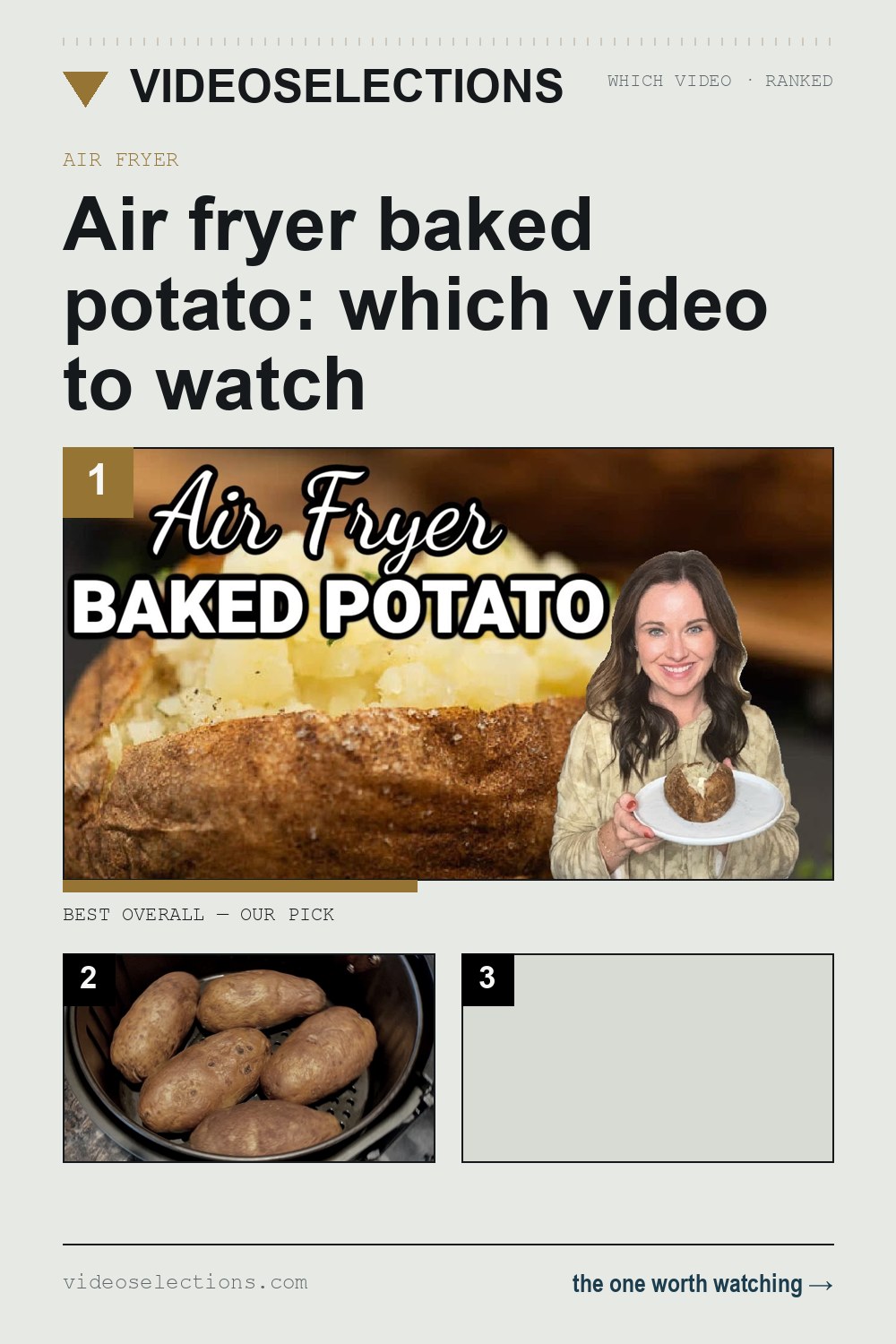 Air fryer baked potato: which video to watch