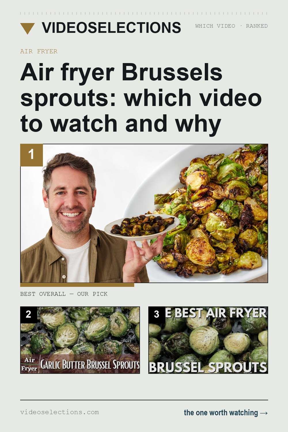 Air fryer Brussels sprouts: which video to watch and why