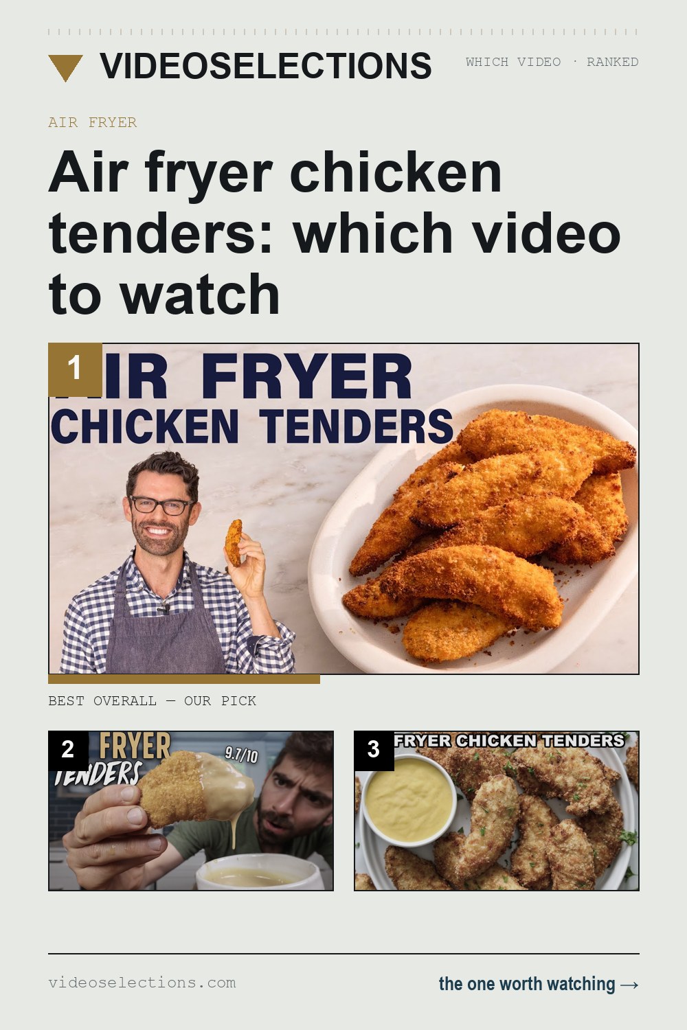 Air fryer chicken tenders: which video to watch