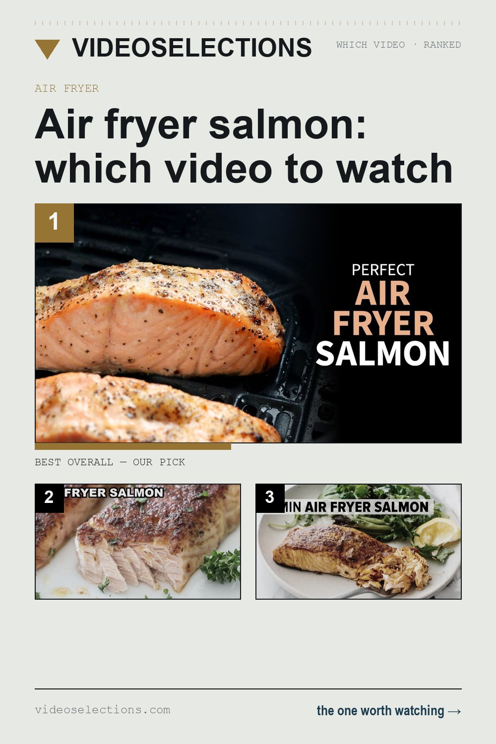 Air fryer salmon: which video to watch
