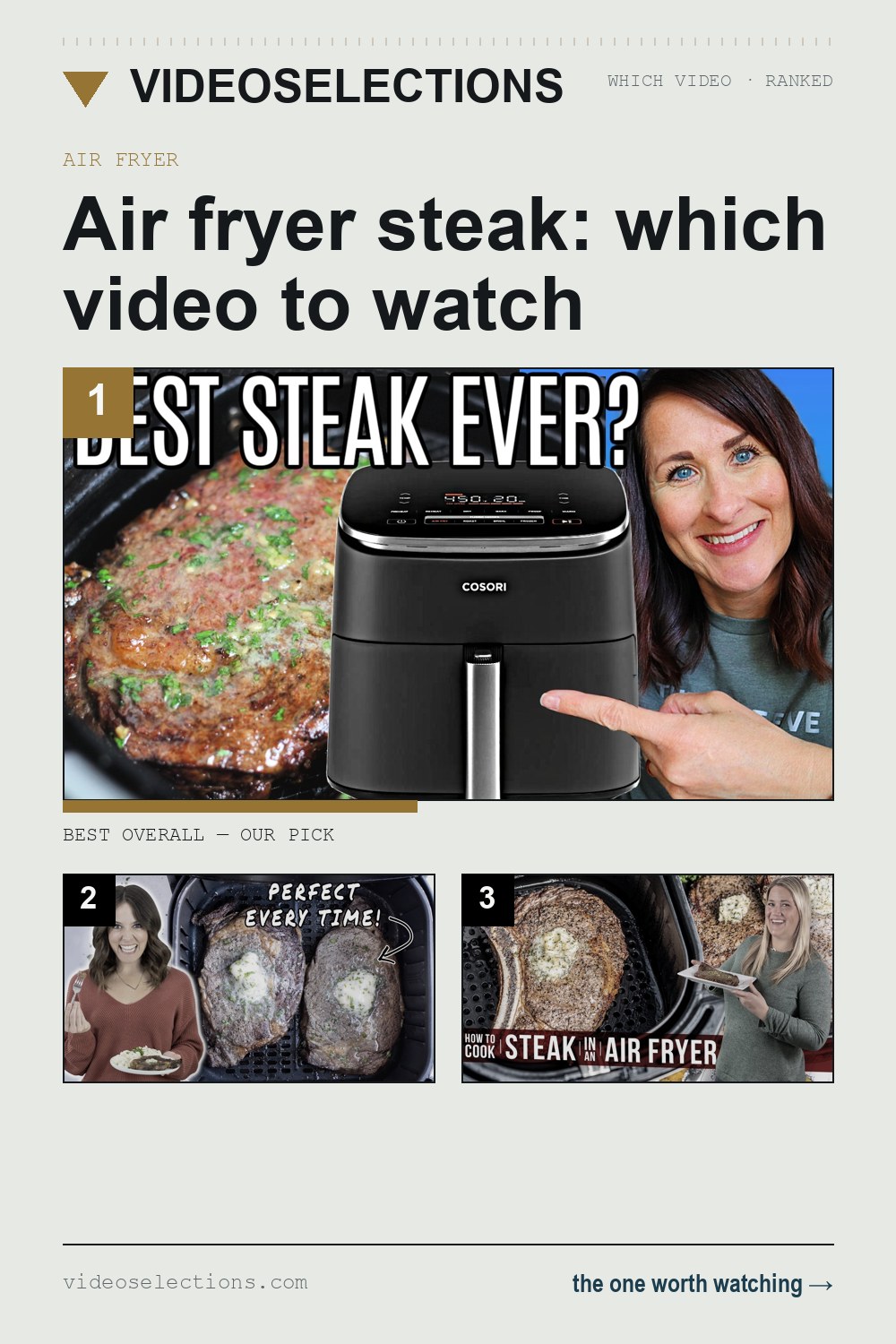 Air fryer steak: which video to watch