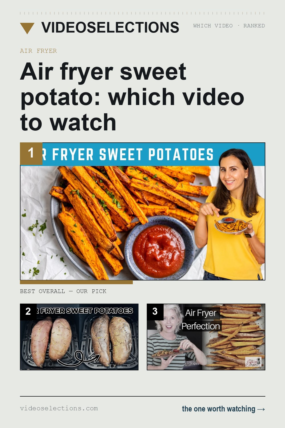 Air fryer sweet potato: which video to watch