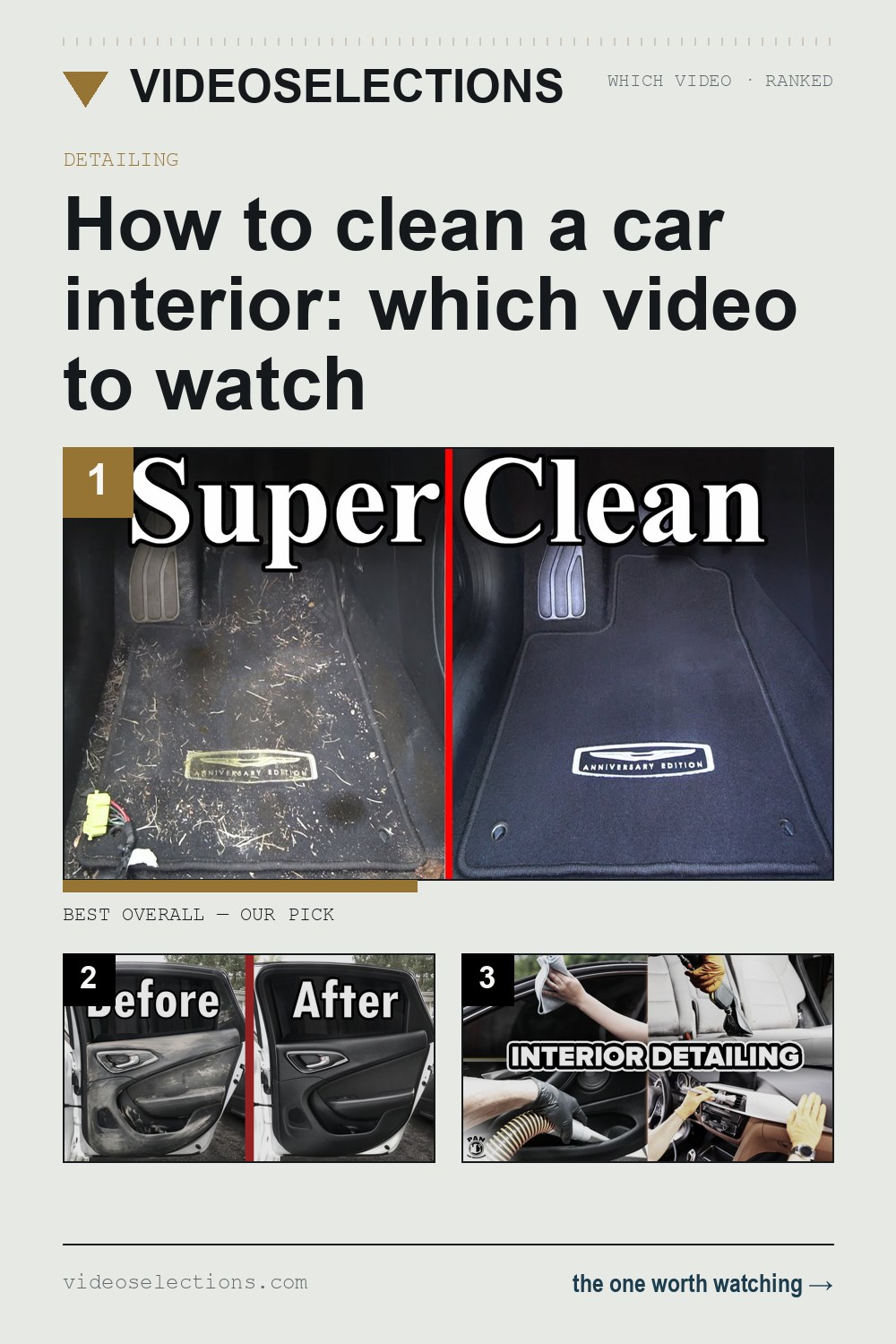 How to clean a car interior: which video to watch