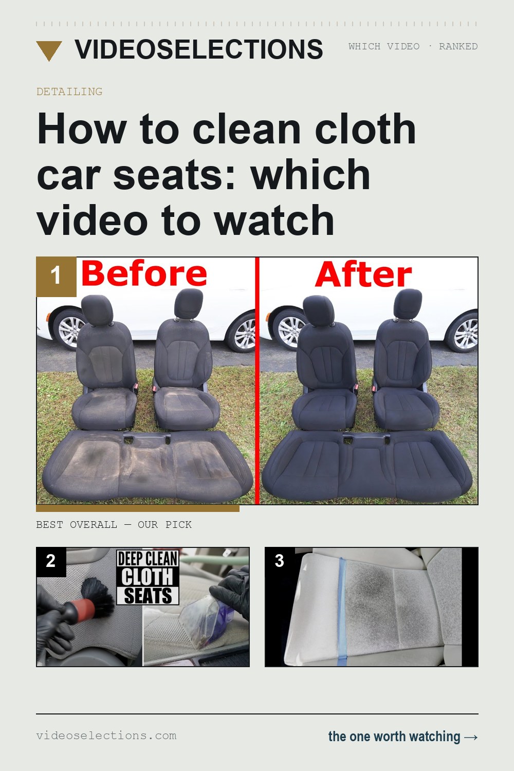 How to clean cloth car seats: which video to watch