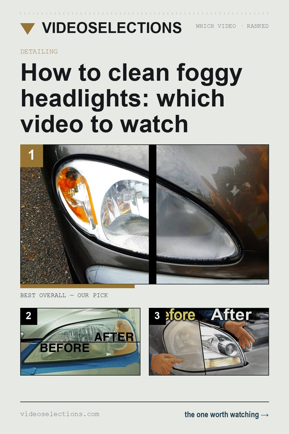 How to clean foggy headlights: which video to watch