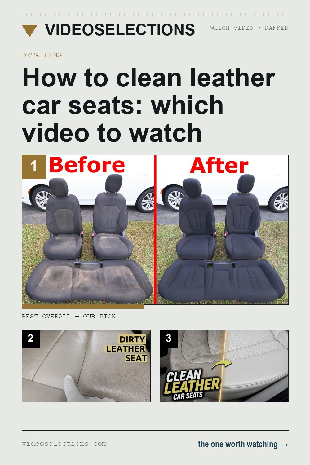 How to clean leather car seats: which video to watch