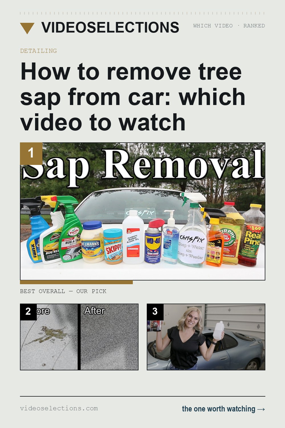 How to remove tree sap from car: which video to watch